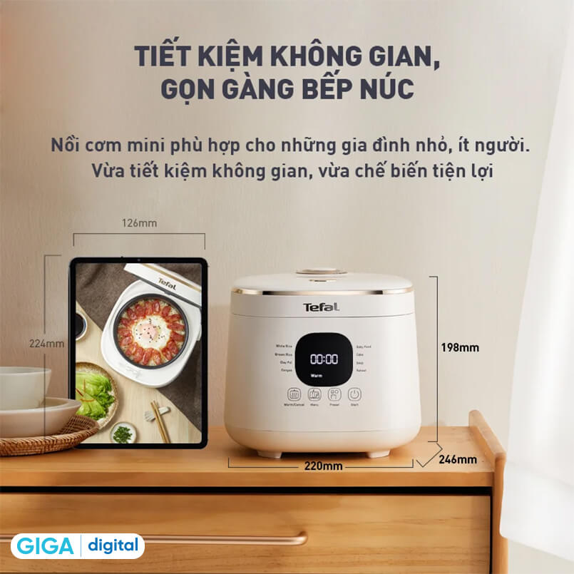 Nồi cơm điện tử Tefal Rice Mate Mini RK515168 0.7L