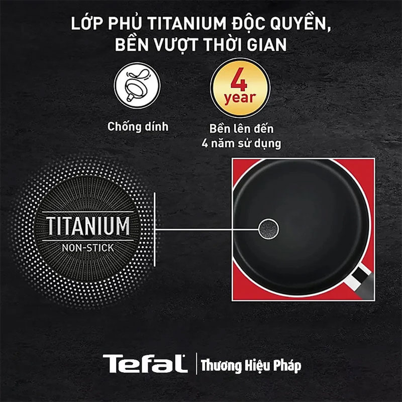 Quánh chống dính Tefal Day By Day G1432305 18cm