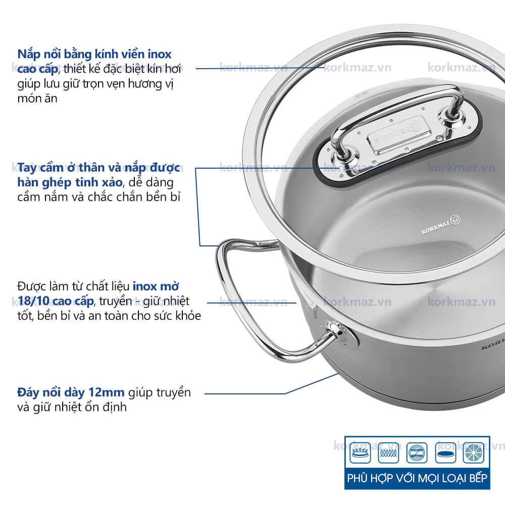 Đáy Dày 12mm – Phân Bổ Nhiệt Đều, Tiết Kiệm Năng Lượng