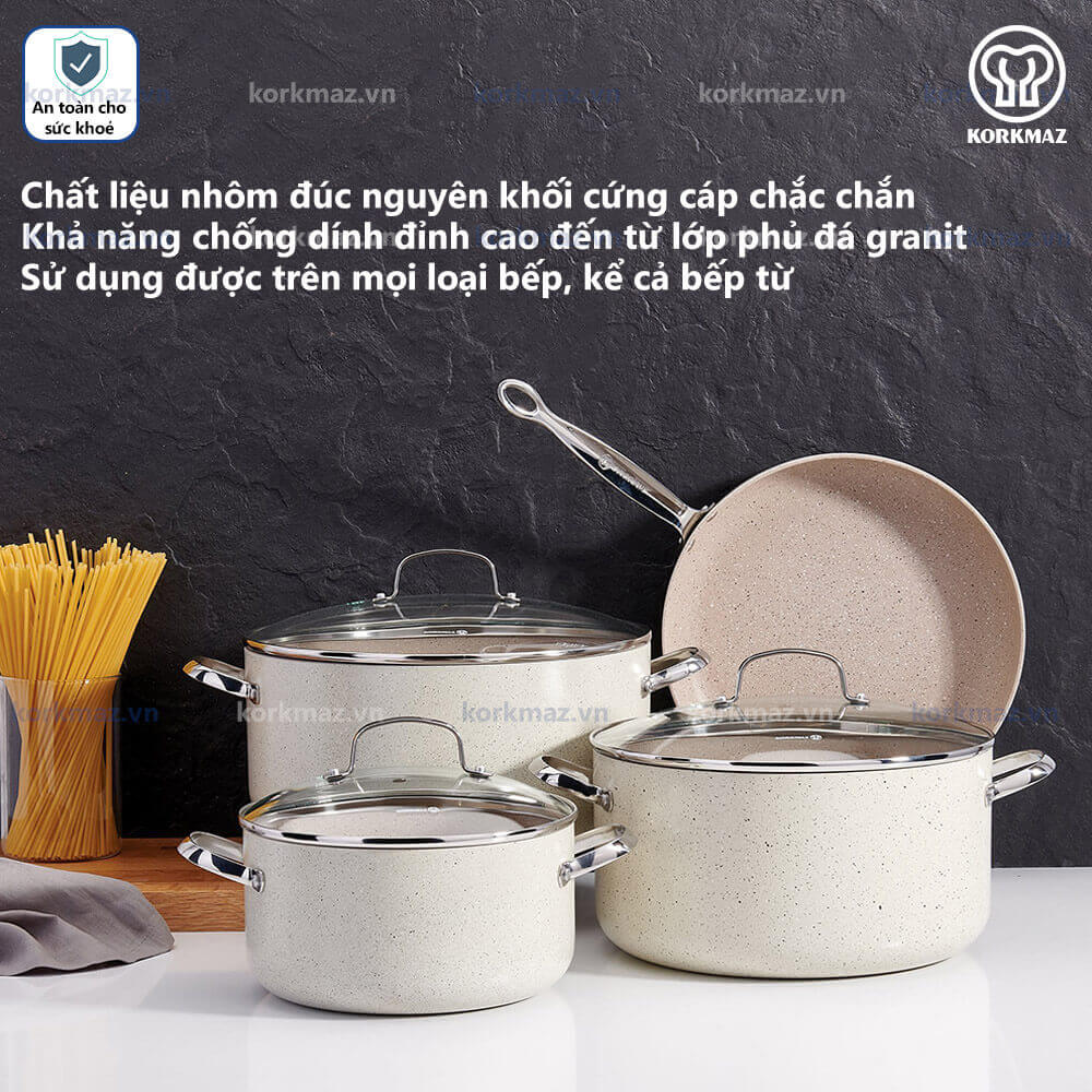 Chảo Korkmaz Granita KONCA1273 2.5L Ø24cm chống dính