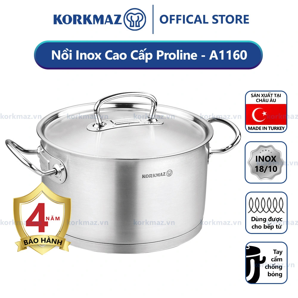 Nồi bếp từ inox cao cấp Korkmaz Proline KOINA1160 2 Lít