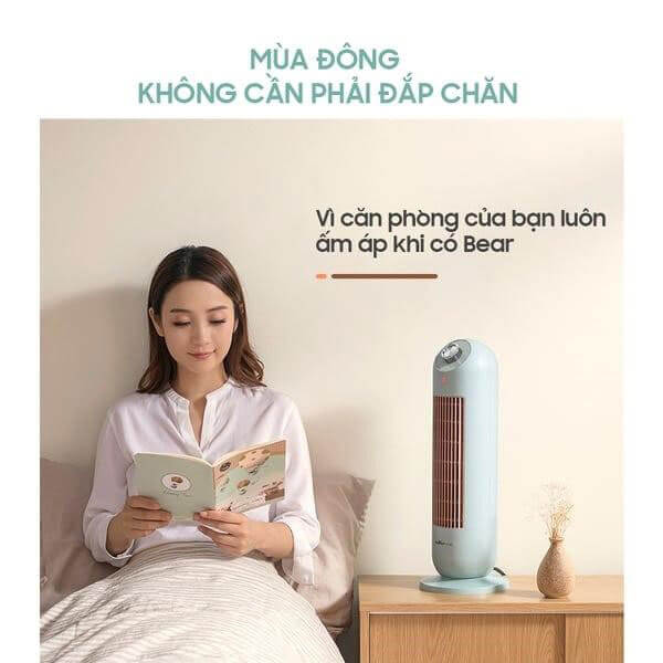 Mùa đông không cần phải đắp chăn khi đã có quạt sưởi gốm Bear 