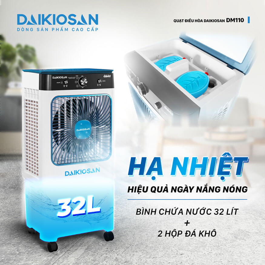 Bình chứa nước 32 lít tặng kèm đá khô hạ nhiệt nhanh