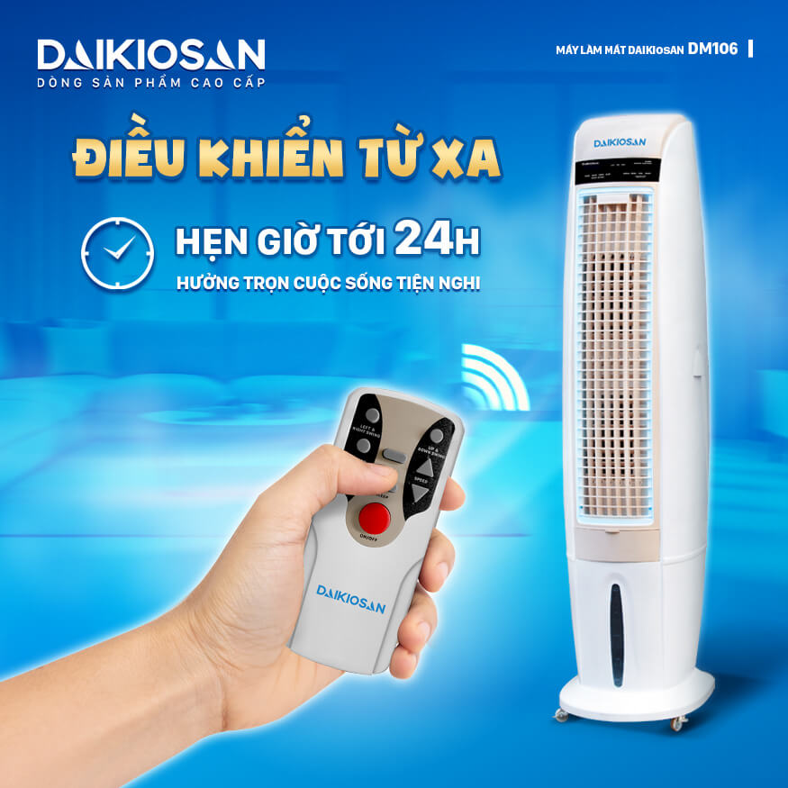 Di Chuyển Dễ Dàng, Tiện Lợi Của Quạt Điều Hòa Daikiosan DM106