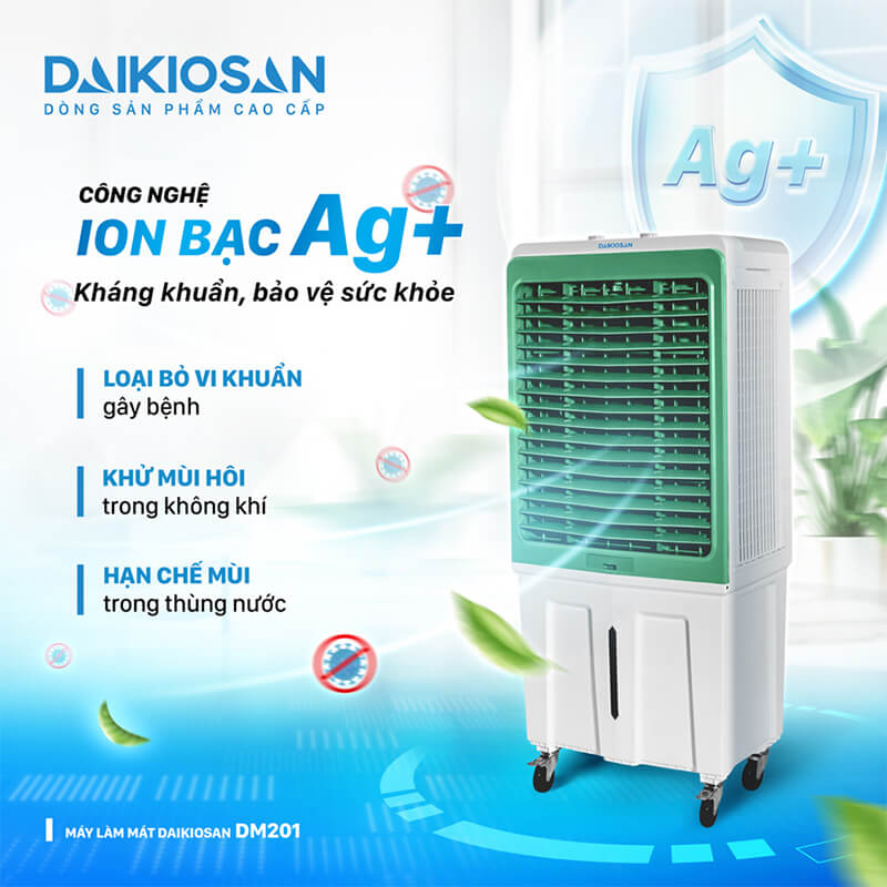 Tích hợp công nghệ Ag+ – Lọc khuẩn, làm sạch không khí