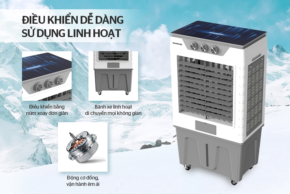 Điều khiển dễ dàng, linh hoạt sử dụng