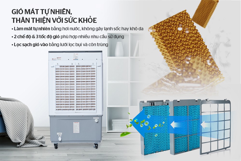 Gió mát tự nhiên, an toàn cho sức khỏe