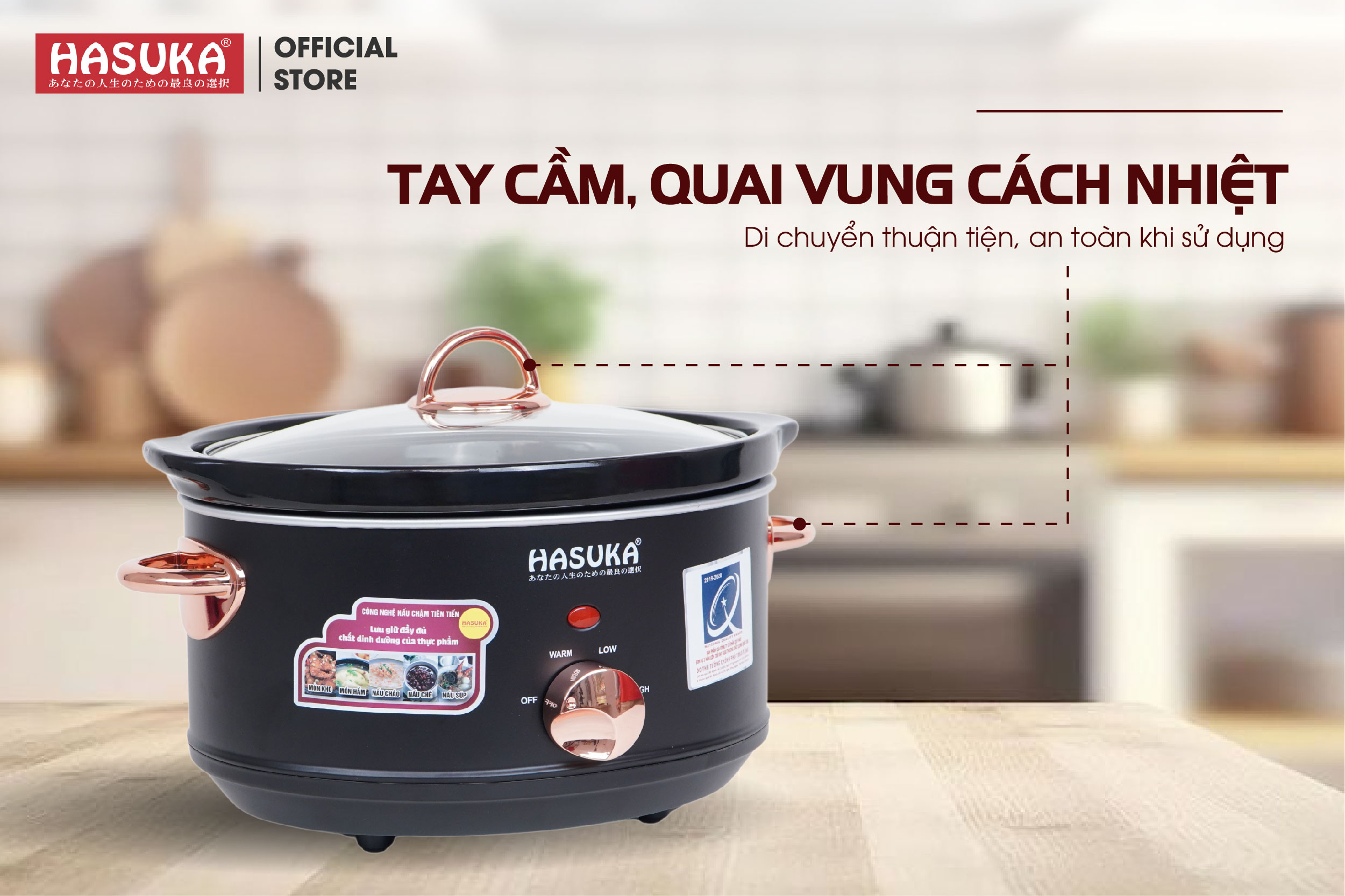 Thiết kế tay cầm, quai vung cách nhiệt