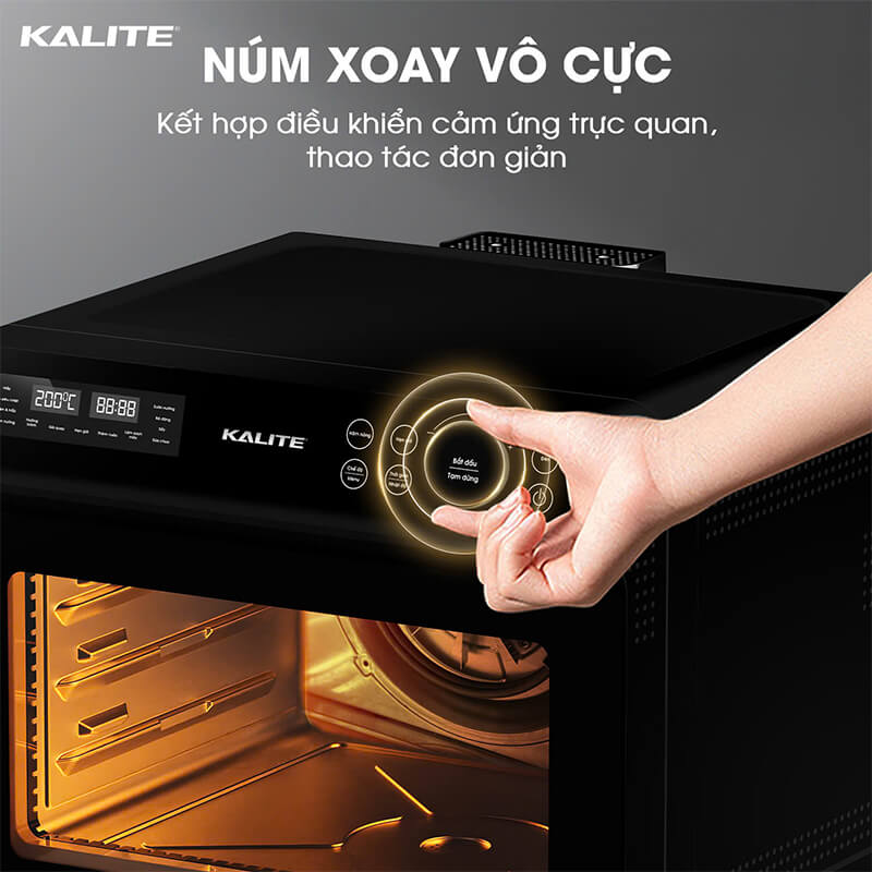Điều khiển cảm ứng + núm xoay dễ dùng cho mọi đối tượng