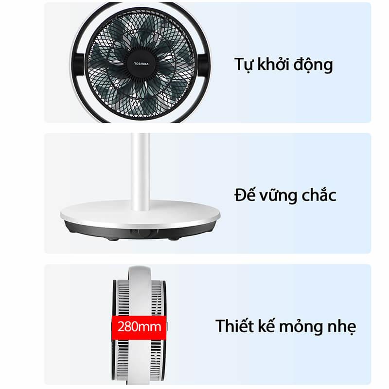 Đế vững chắc và thiết kế mỏng nhẹ