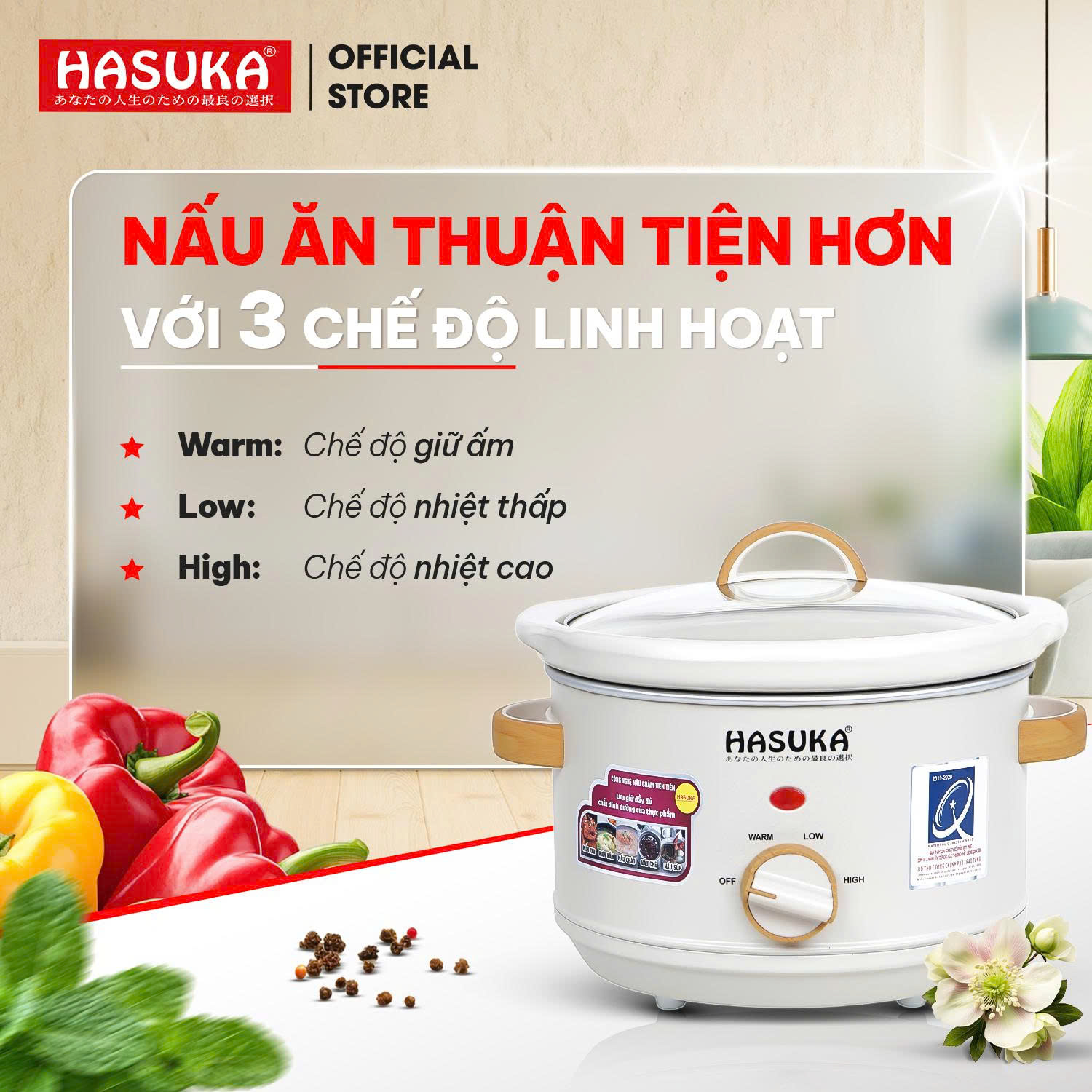 Chế độ nấu linh hoạt theo từng món