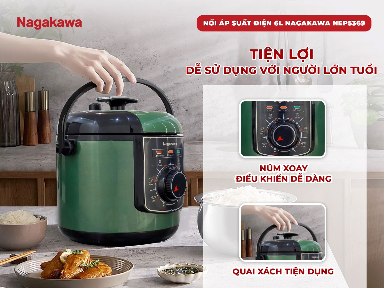 Điều khiển bằng núm xoay – Đơn giản và tiện lợi
