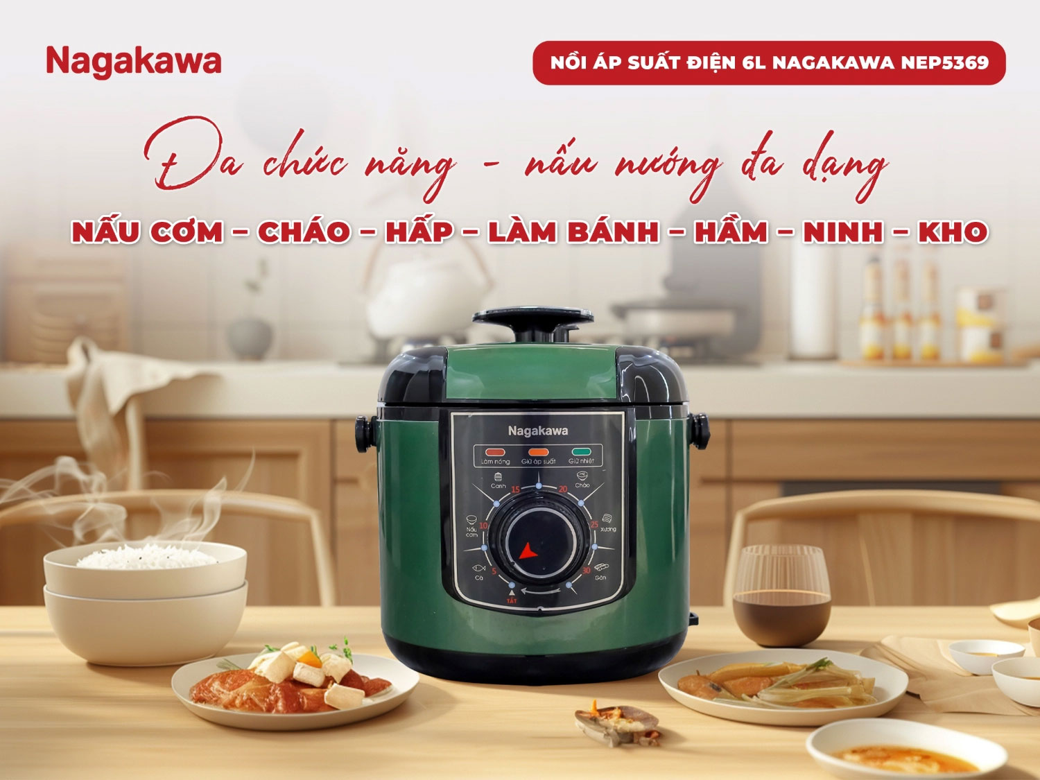 Đa chức năng – Nấu ăn phong phú mỗi ngày