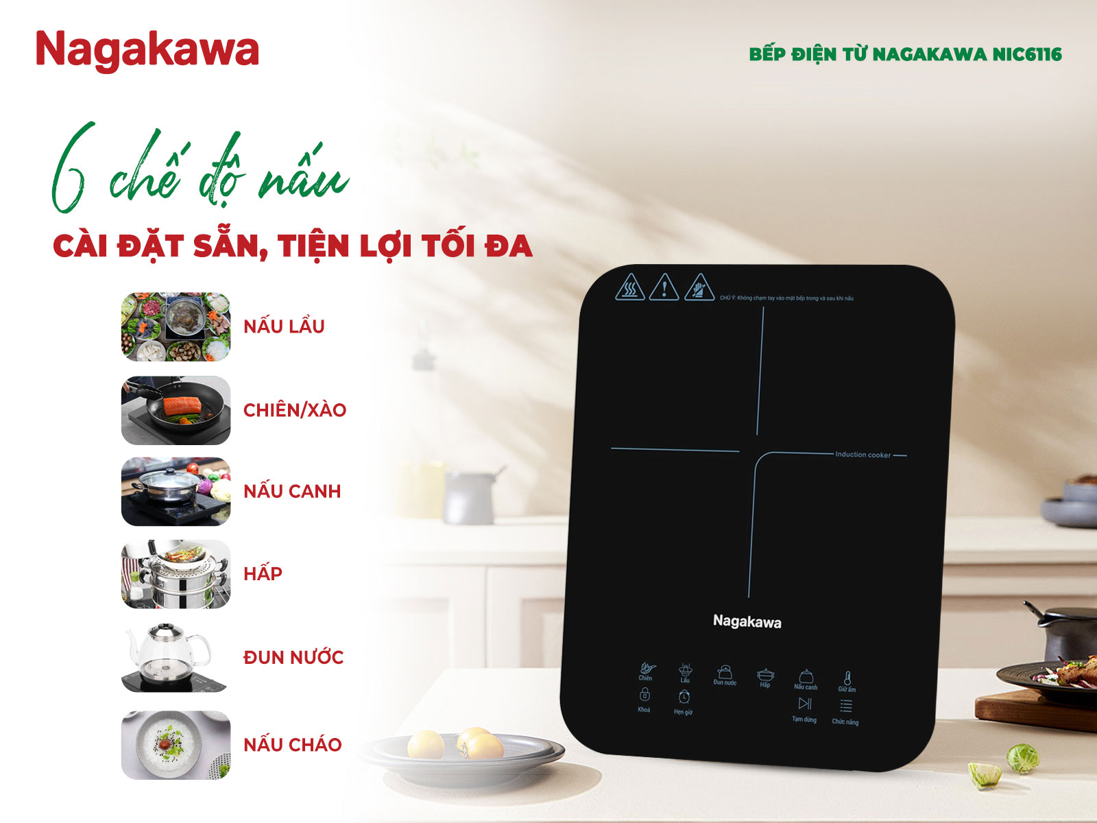 6 chế độ nấu tự động – Đa dạng món ngon mỗi ngày