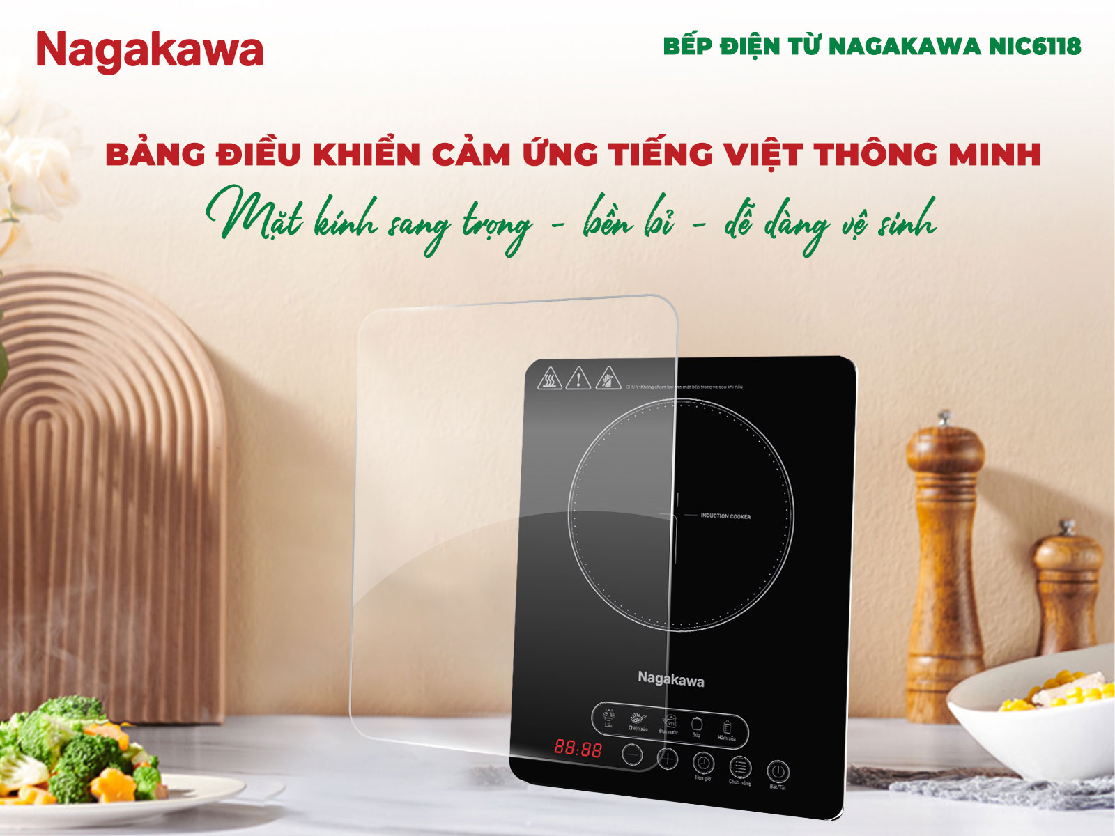 Bảng điều khiển cảm ứng tiếng Việt – Thao tác dễ dàng cho mọi lứa tuổi