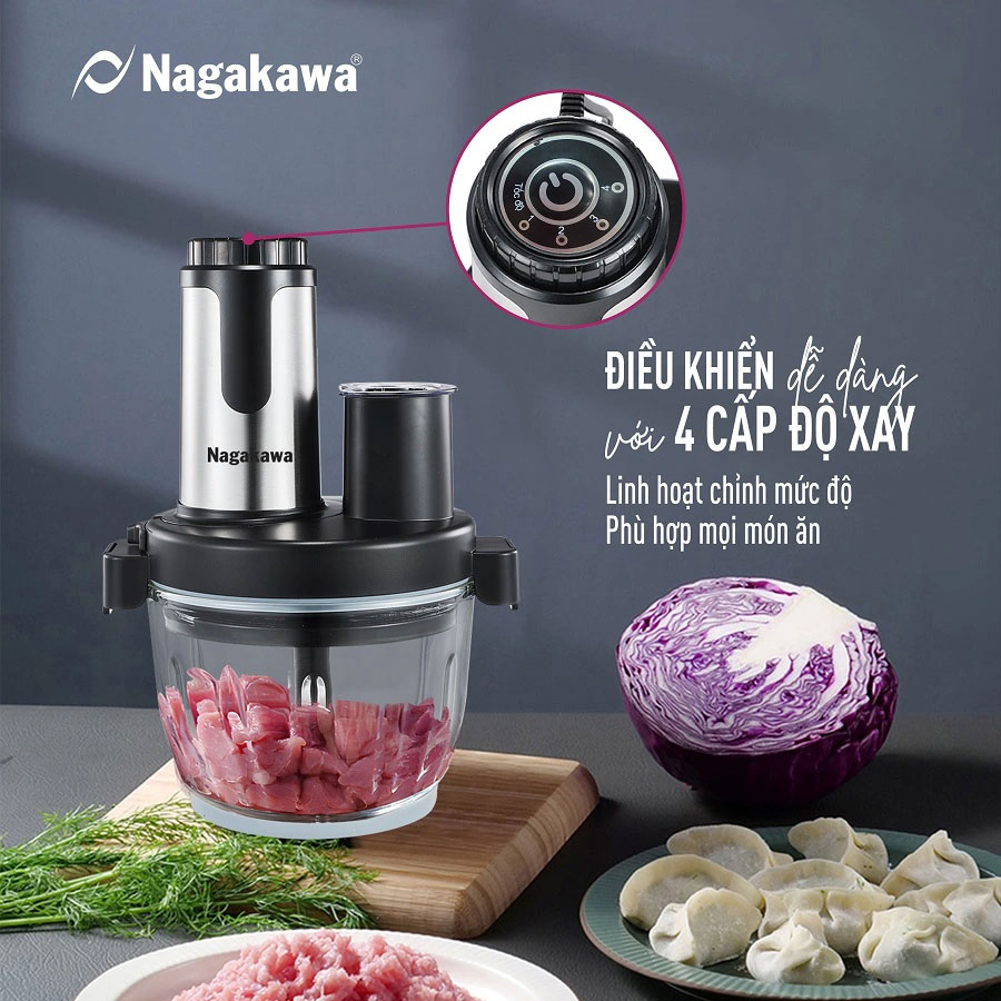 Điều chỉnh linh hoạt với 4 cấp độ xay