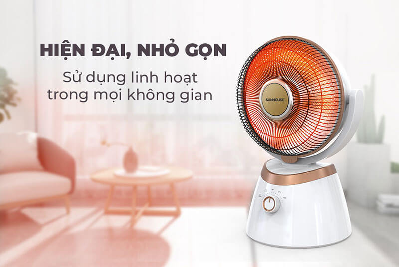 QUẠT SƯỞI CARBON SUNHOUSE SHD7008 hiện đại nhỏ gọn