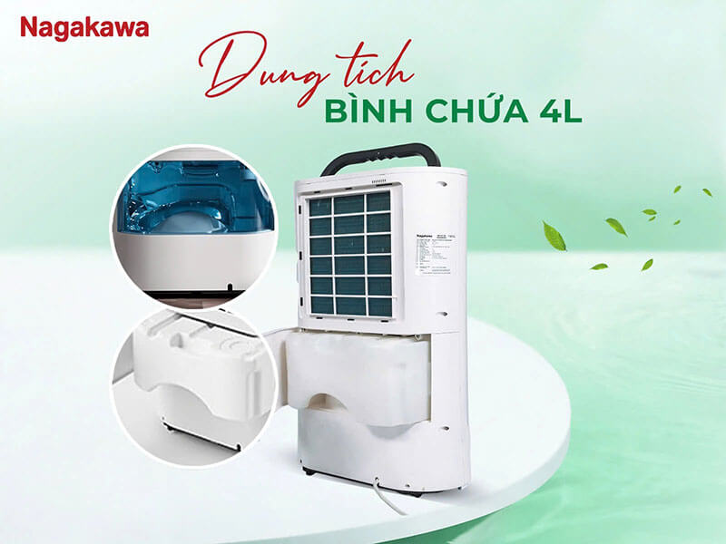 Máy hút ẩm lọc không khí 20L Nagakawa NAD8559 dung tích bình chứa 4l