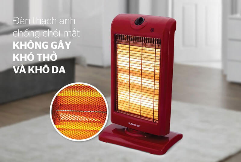 SƯỞI ĐIỆN 3 BÓNG HALOGEN SUNHOUSE SHD7016 đèn thạch anh