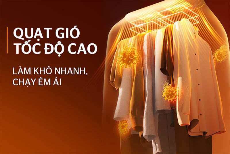 MÁY SẤY QUẦN ÁO SUNHOUSE SHD2700DMXquạt gió tốc độ cao