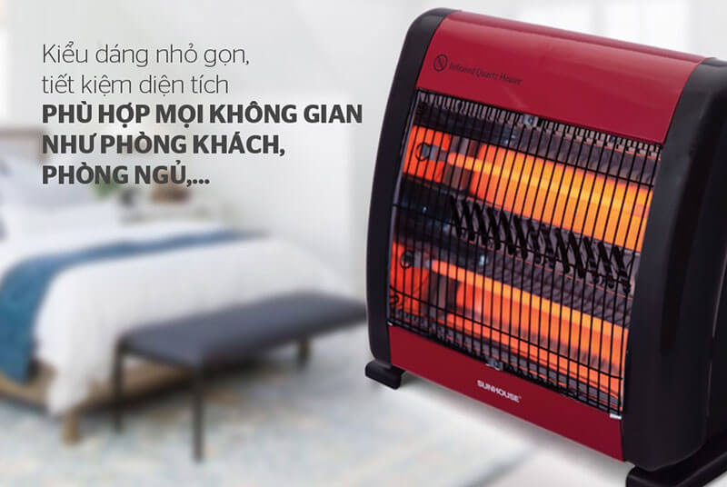SƯỞI ĐIỆN HỒNG NGOẠI SUNHOUSE SHD7013 kiểu dáng nhỏ gọn, tiết kiệm diện tích