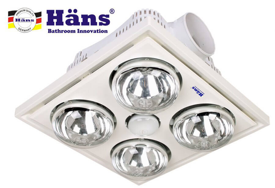 Đèn Sưởi Nhà Tắm 4 Bóng Âm Trần Hans H4B