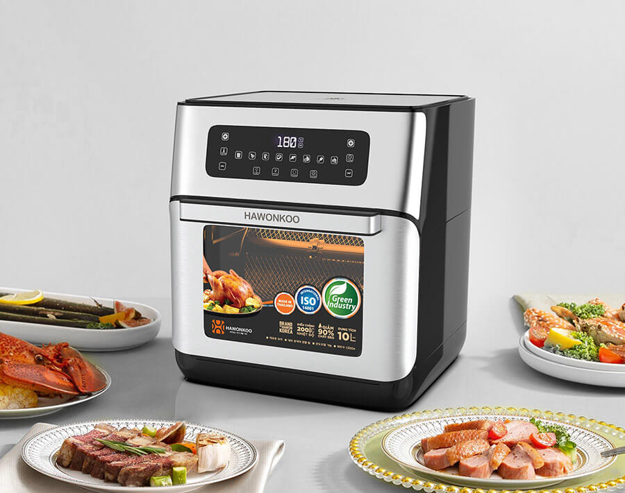 Nồi chiên không dầu Hawonkoo AFH-101 10 Lít đa năng tạo nhiều món ngon
