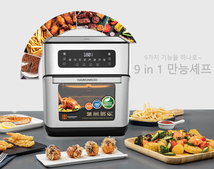 Nồi chiên không dầu Hawonkoo AFH-101 10 Lít chế biến vô vàn món ngon